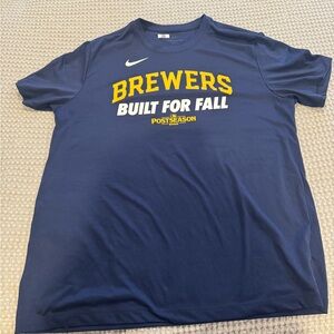 Milwaukee Brewers Nike Dri-FIT navy Blue Tee 2025